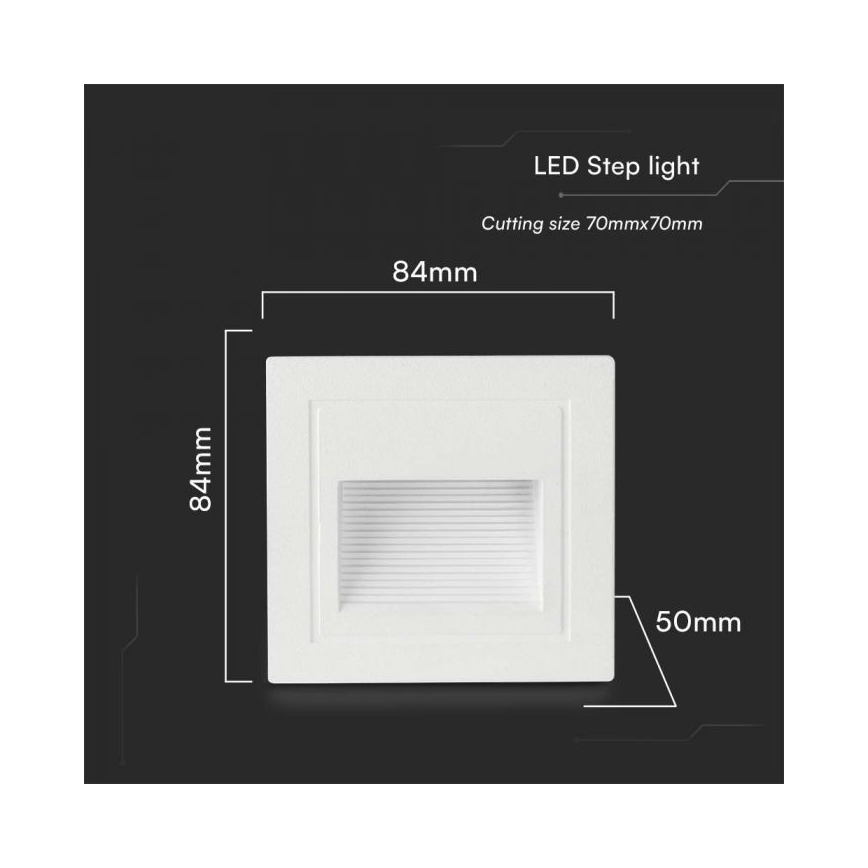 LED Εξωτερικό φωτιστικό σκάλας LED/5W/230V 3000K IP65 λευκό