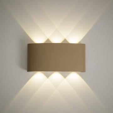 LED εξωτερικό φωτιστικό τοίχου ARROW LED/6W/230V IP54 μπεζ