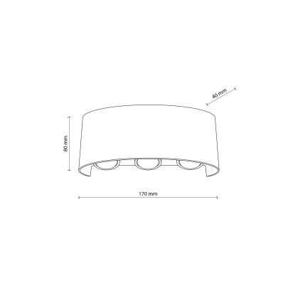 LED εξωτερικό φωτιστικό τοίχου ARROW LED/6W/230V IP54 μπεζ