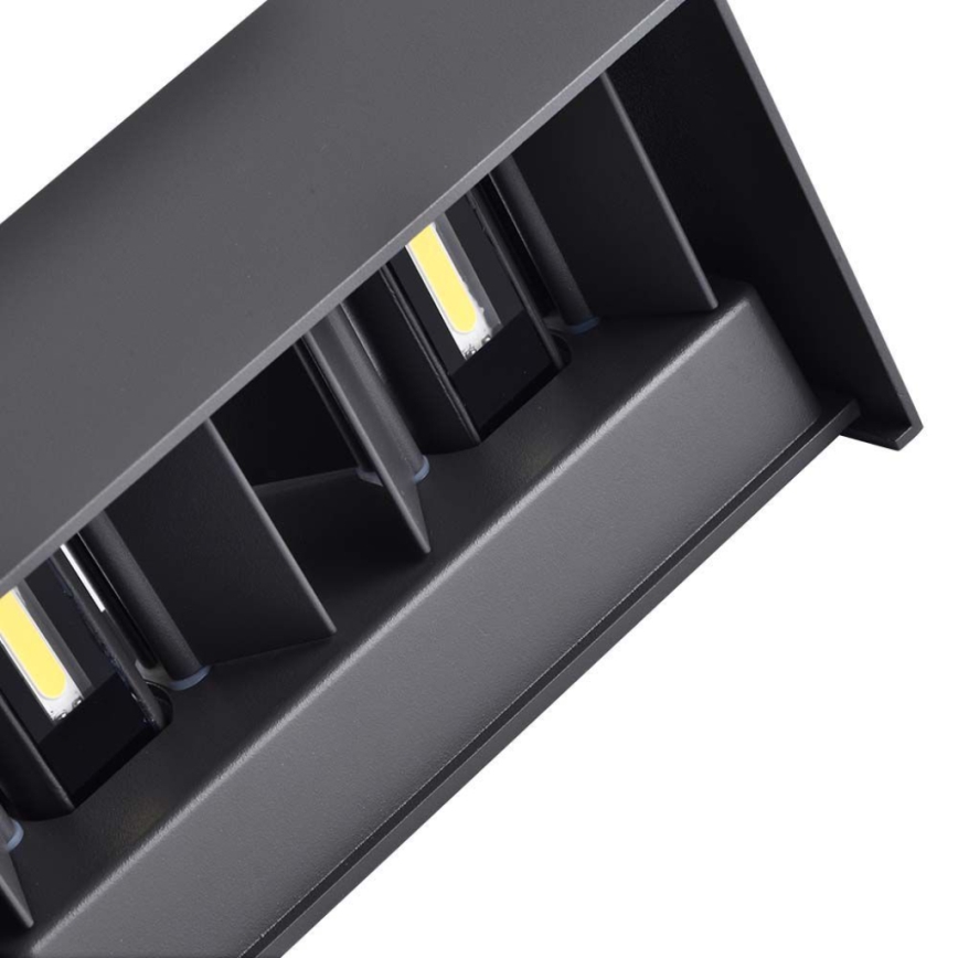 LED εξωτερικό φωτιστικό τοίχου LED/24W/230V 4000K IP65 μαύρο