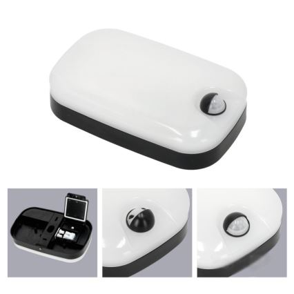 Εξωτερικό επιτοίχιο φωτιστικό LED με αισθητήρα κίνησης και λυκόφωτος BAVANO LED/15W/230V 3000/4000/5700K IP54