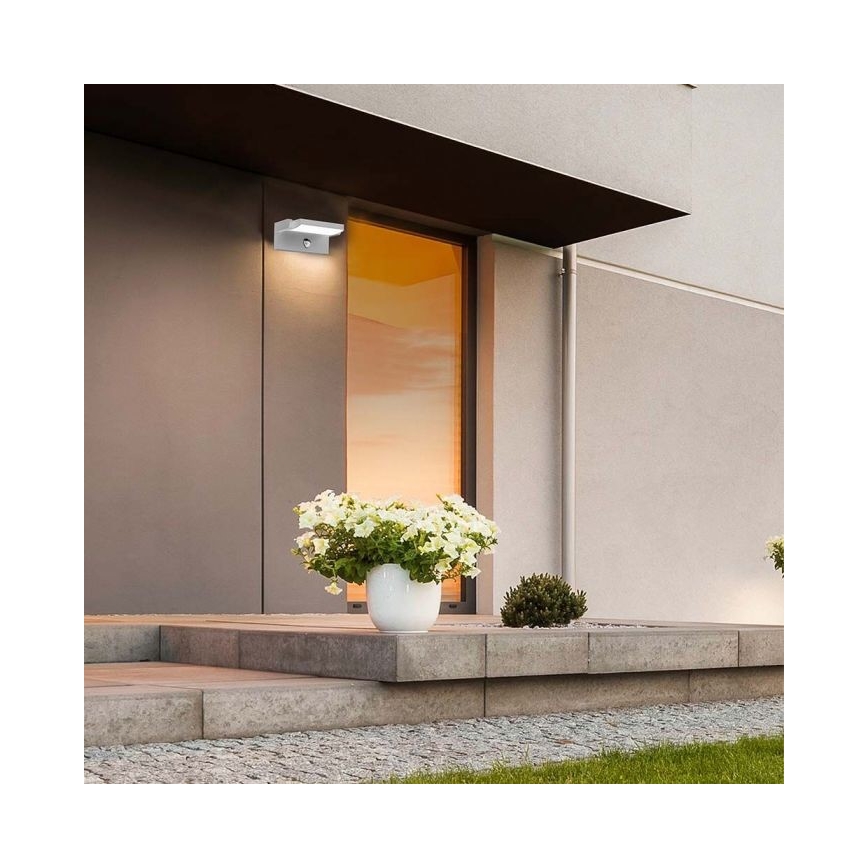 Εξωτερικό επιτοίχιο φωτιστικό LED με αισθητήρα LED/17W/230V 3000K IP65 μαύρο