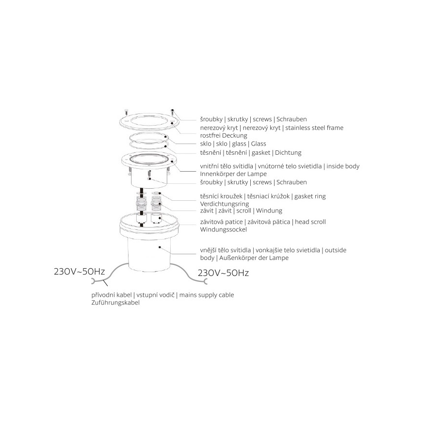 LED Εξωτερικό φωτιστικό δρόμου ROAD  LED/0,5W/230V IP67 3000K