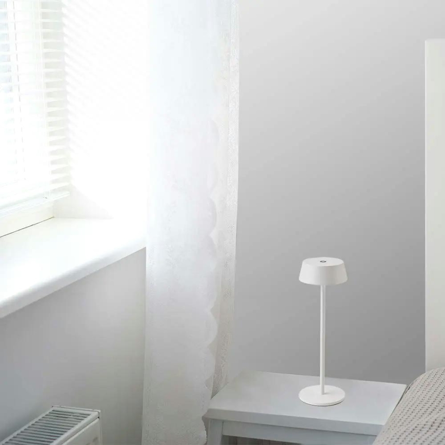 LED Εξωτερικό επιτραπέζιο φωτιστικό αφής με ρύθμιση φωτεινότητας, επαναφορτιζόμενο LED/2W/5V 4400 mAh IP54 λευκό