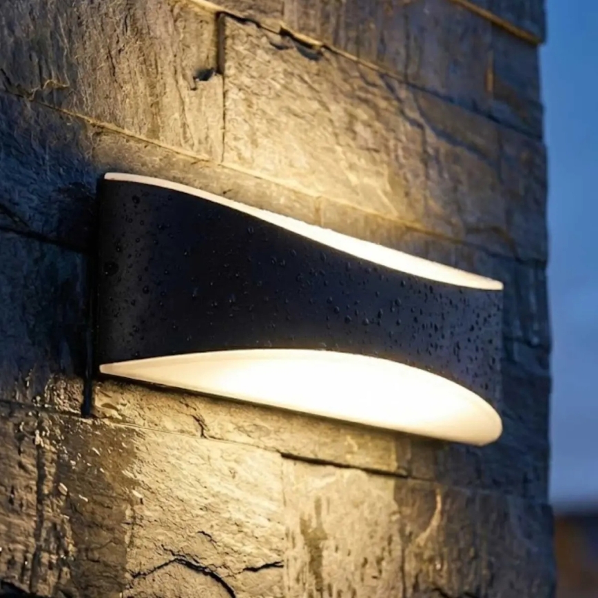 LED εξωτερικό επιτοίχιο φωτιστικό LED/10W/230V IP65 μαύρο