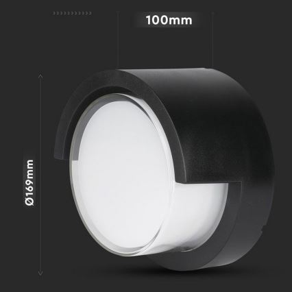 LED Εξωτερικό Επιτοίχιο Φωτιστικό LED/12W/230V 3000K IP65