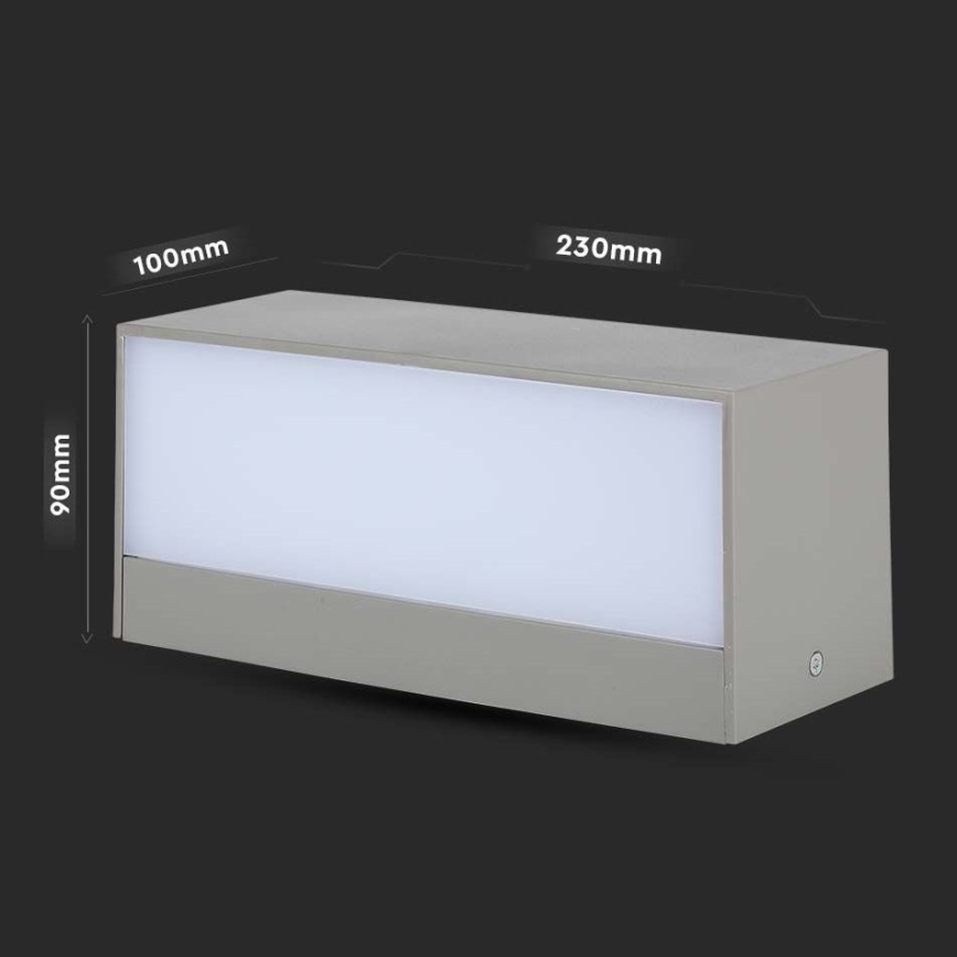 LED Εξωτερικό Επιτοίχιο Φωτιστικό LED/12W/230V 3000K IP65