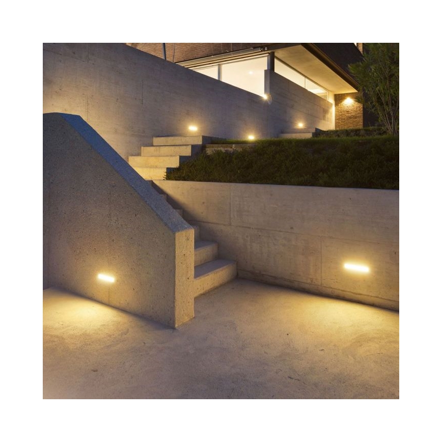 Εξωτερικό επιτοίχιο φωτιστικό LED/12W/230V 3000K IP65 γκρι