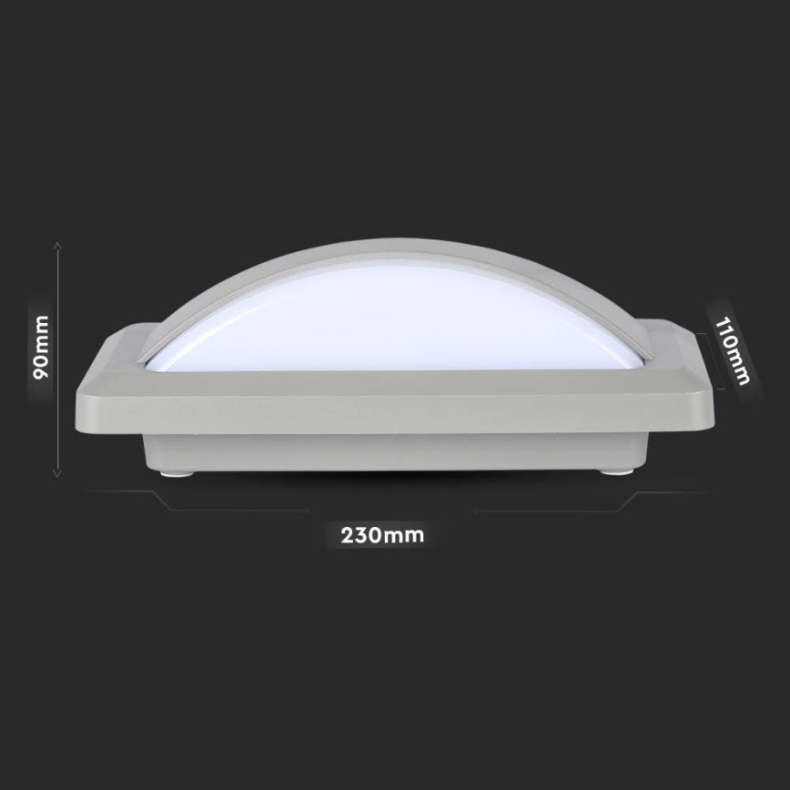 Εξωτερικό επιτοίχιο φωτιστικό LED/12W/230V 4000K IP65