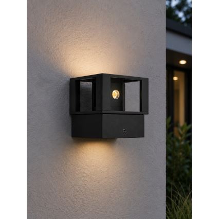 LED Εξωτερικό επιτοίχιο φωτιστικό LED/12W/230V IP54 μαύρο