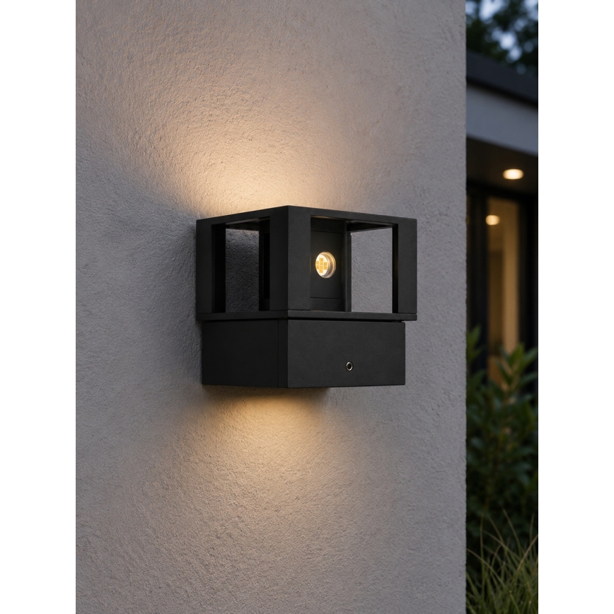 LED Εξωτερικό επιτοίχιο φωτιστικό LED/12W/230V IP54 μαύρο