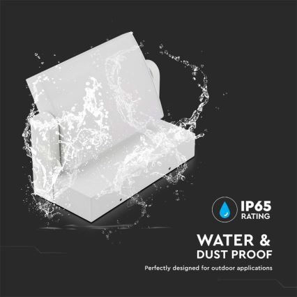 Εξωτερικό επιτοίχιο φωτιστικό LED/17W/230V 4000K IP65 λευκό