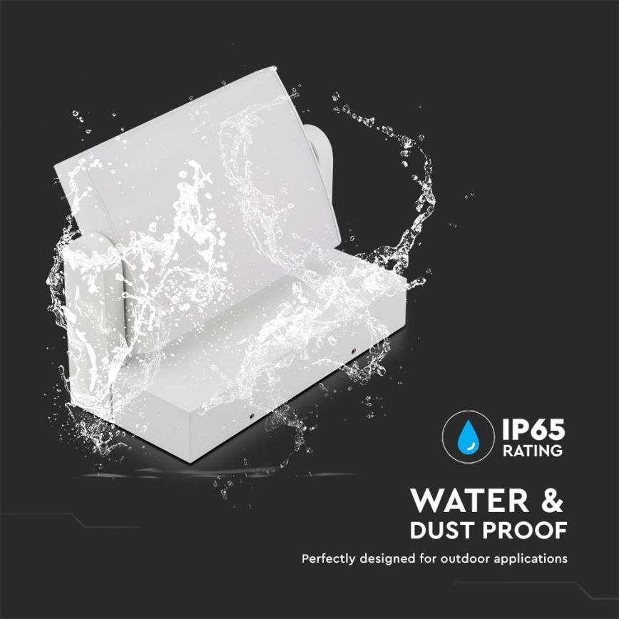 Εξωτερικό επιτοίχιο φωτιστικό LED/17W/230V 4000K IP65 λευκό