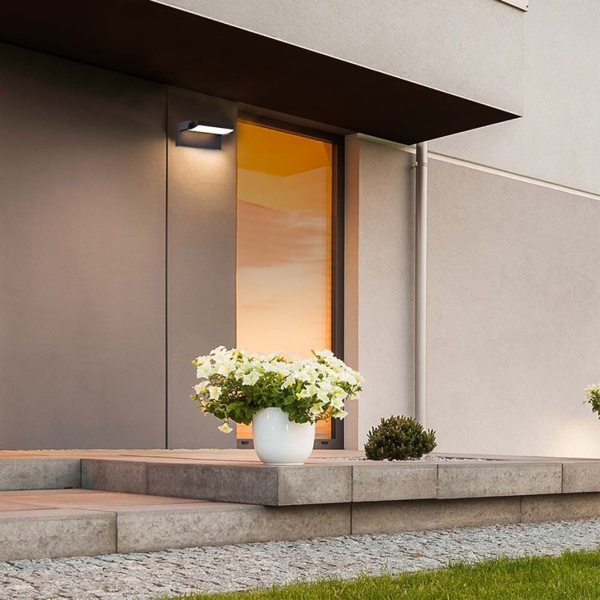 LED Εξωτερικό Επιτοίχιο Φωτιστικό LED/17W/230V 4000K IP65 μαύρο