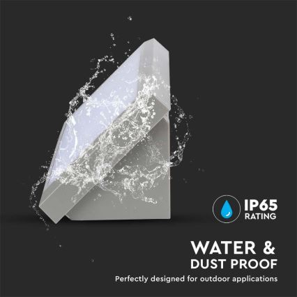 LED Εξωτερικό Επιτοίχιο Φωτιστικό LED/20W/230V 4000K IP65 γκρι