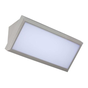 LED Εξωτερικό Επιτοίχιο Φωτιστικό LED/20W/230V 6400K IP65 γκρι
