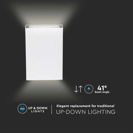 LED Εξωτερικό Επιτοίχιο Φωτιστικό LED/4W/230V 6400K IP65 λευκό