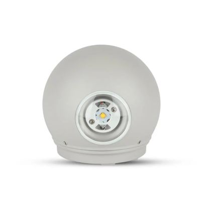 Εξωτερικό επιτοίχιο φωτιστικό LED/6W/230V 3000K IP65 γκρι