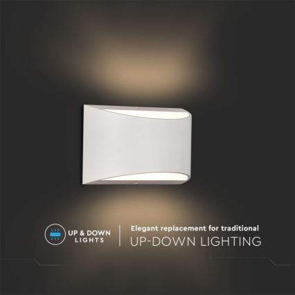LED εξωτερικό επιτοίχιο φωτιστικό LED/9W/230V 4000K IP54 λευκό