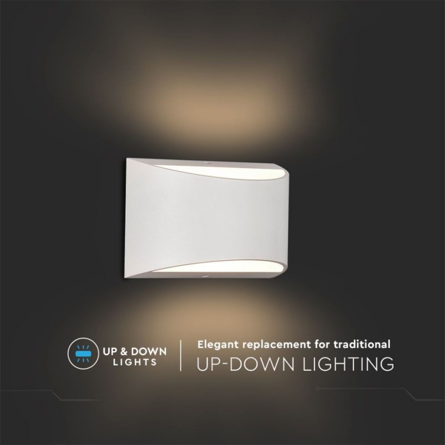 LED εξωτερικό επιτοίχιο φωτιστικό LED/9W/230V 4000K IP54 λευκό