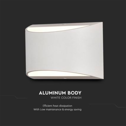 LED εξωτερικό επιτοίχιο φωτιστικό LED/9W/230V 4000K IP54 λευκό