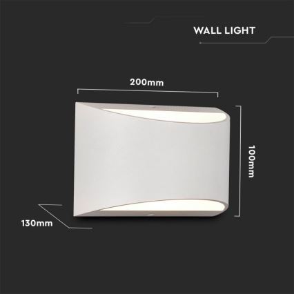 LED εξωτερικό επιτοίχιο φωτιστικό LED/9W/230V 4000K IP54 λευκό