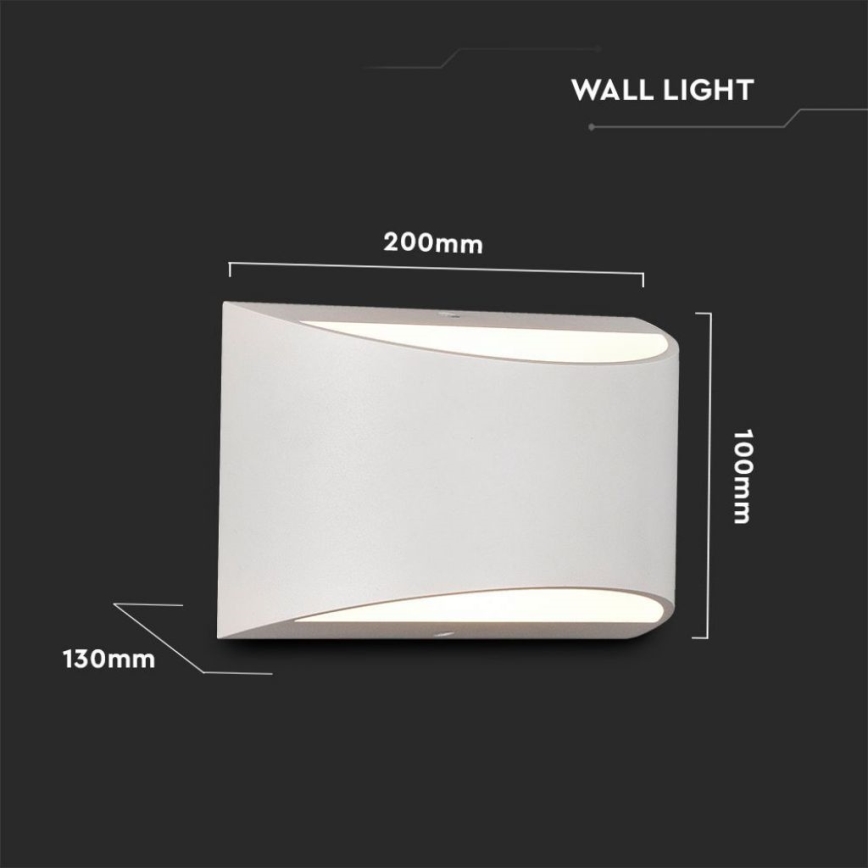 LED εξωτερικό επιτοίχιο φωτιστικό LED/9W/230V 4000K IP54 λευκό