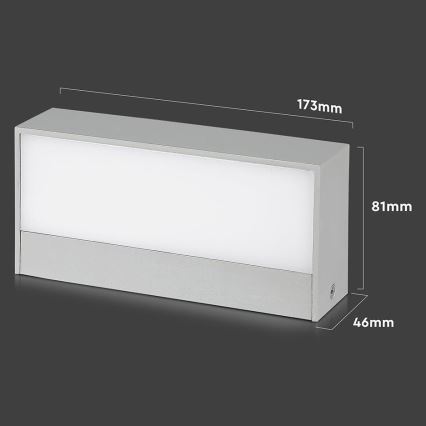 LED Εξωτερικό Επιτοίχιο Φωτιστικό LED/9W/230V 4000K IP65