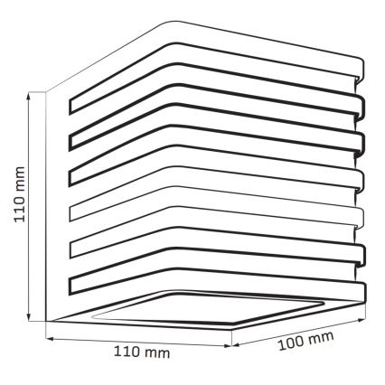 Εξωτερικό επιτοίχιο φωτιστικό LED MAXWELL LED/10W/230V IP54 ανθρακί