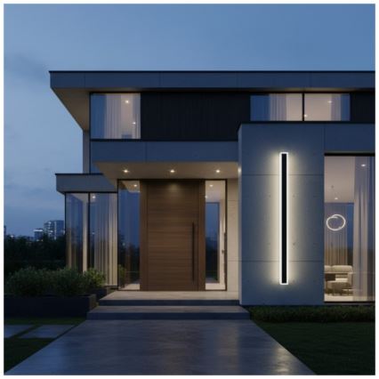 LED εξωτερικό επιτοίχιο φωτιστικό MIRANA S LED/25W/230V 4000K IP44 120 cm μαύρο