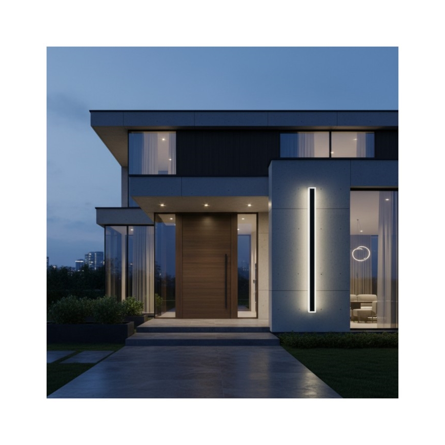 LED εξωτερικό επιτοίχιο φωτιστικό MIRANA S LED/25W/230V 4000K IP44 120 cm μαύρο