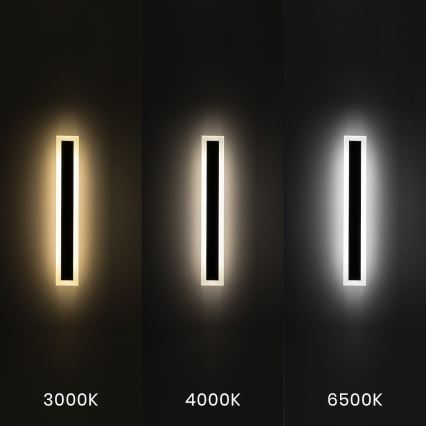 LED Εξωτερικό επιτοίχιο φωτιστικό WOW LED/20W/230V 3000/4000/6500K 60 cm IP54 μαύρο