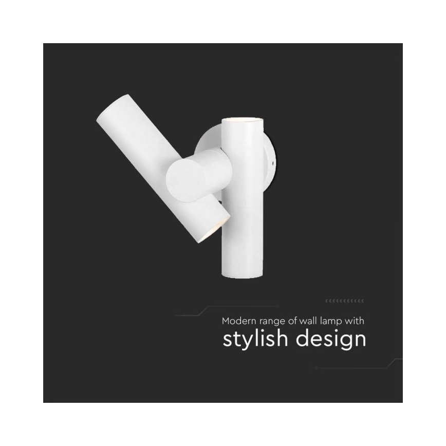 LED Εξωτερικό ευέλικτο επιτοίχιο φωτιστικό σημείου 2xLED/3W/230V 3000K IP44 λευκό