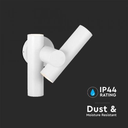 LED Εξωτερικό ευέλικτο επιτοίχιο φωτιστικό σημείου 2xLED/3W/230V 3000K IP44 λευκό