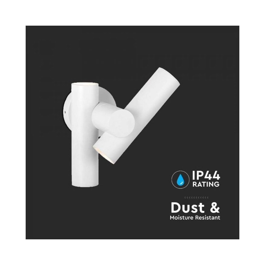 LED Εξωτερικό ευέλικτο επιτοίχιο φωτιστικό σημείου 2xLED/3W/230V 3000K IP44 λευκό