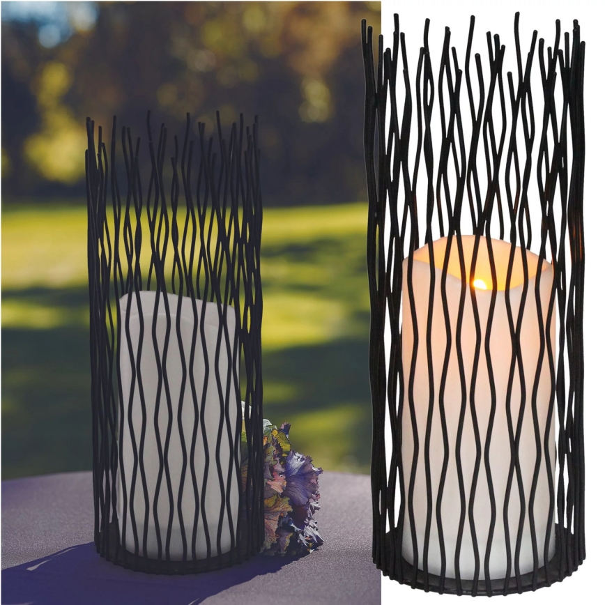 LED Εξωτερικό διακοσμητικό φωτιστικό NYBORG LED/2xAA 35 εκ. IP44 θερμό λευκό