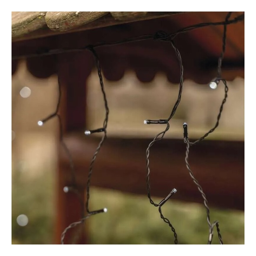 LED Εξωτερικό χριστουγεννιάτικο φωτιστικό αλυσίδα 100xLED/2,5x0,9m IP44 ψυχρό λευκό