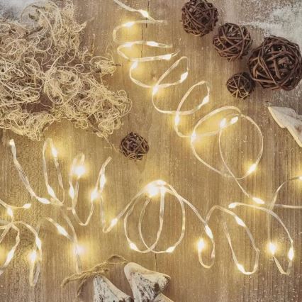 LED Εξωτερικό χριστουγεννιάτικο φωτιστικό αλυσίδα 160xLED/21μ IP44 ζεστό λευκό