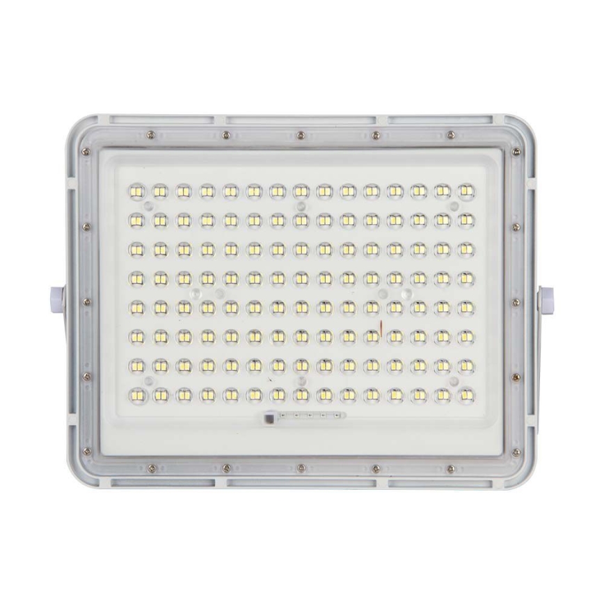 LED Εξωτερικός ηλιακός προβολέας LED/20W/3,2V 4000K λευκός IP65 + τηλεχειριστήριο