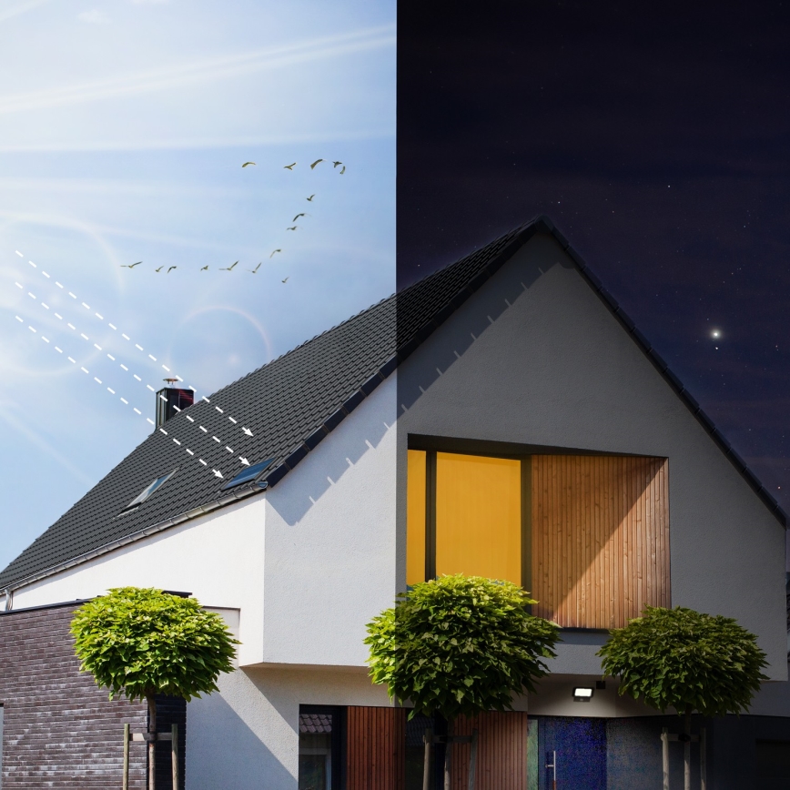 LED Εξωτερικός ηλιακός προβολέας με αισθητήρα LED/20W/3,7V 6500K IP65 4400 mAh