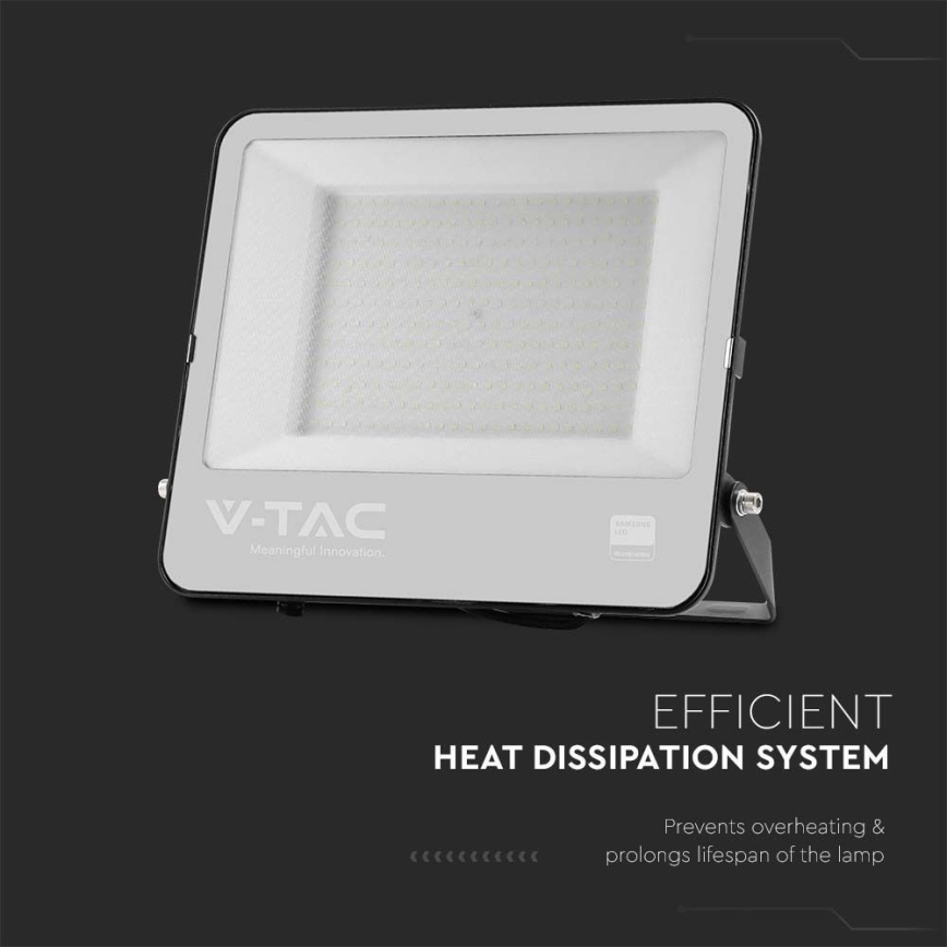 LED Εξωτερικός Προβολέας SAMSUNG CHIP LED/200W/230V 4000K IP65 μαύρο