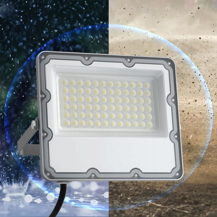 LED Εξωτερικός προβολέας LED/50W/230V 4500K IP65 γκρι
