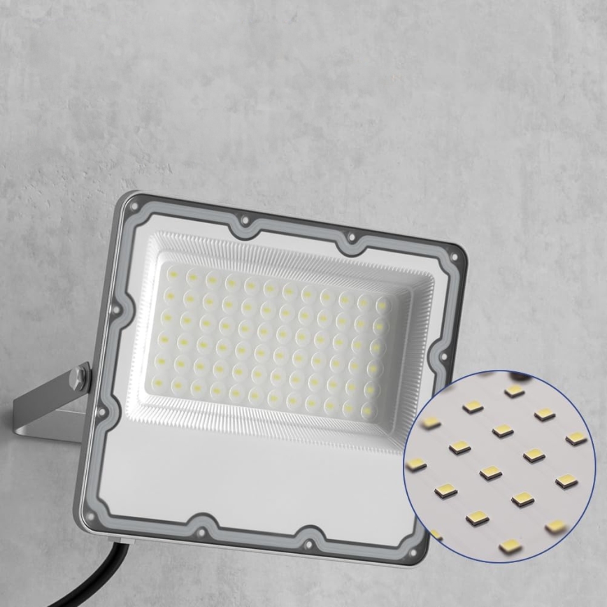 LED Εξωτερικός προβολέας LED/50W/230V 4500K IP65 γκρι