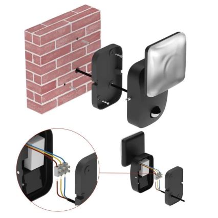 LED Εξωτερικού χώρου εύκαμπτο φωτιστικό τοίχου NIKA LED/12,5W/230V IP44