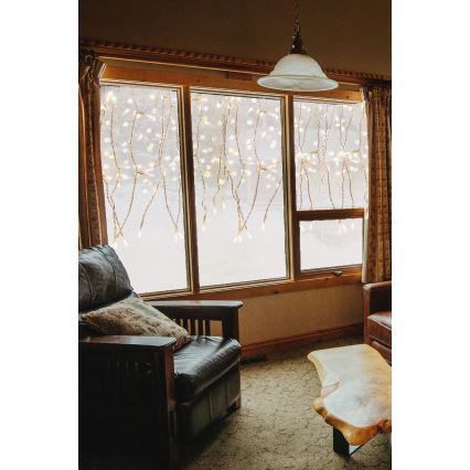 LED Εξωτερικού χώρου Χριστουγεννιάτικα λαμπάκια κουρτίνα CURTAIN 360xLED/3,6W/230V 2x2 m IP44 θερμό λευκό