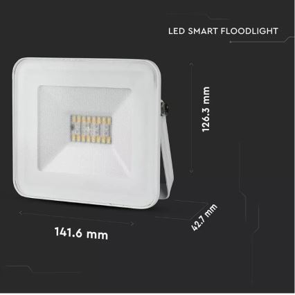 LED Έξυπνος dimmable RGB προβολέας LED/20W/230V IP65 λευκό