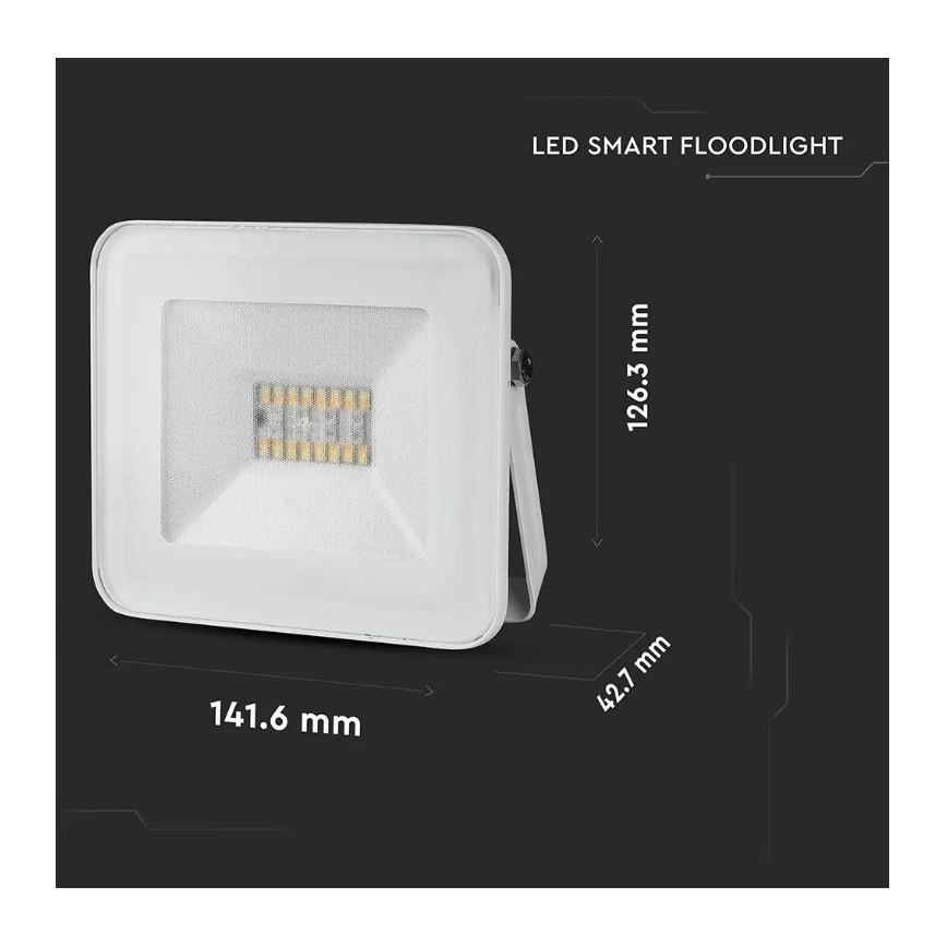 LED Έξυπνος dimmable RGB προβολέας LED/20W/230V IP65 λευκό
