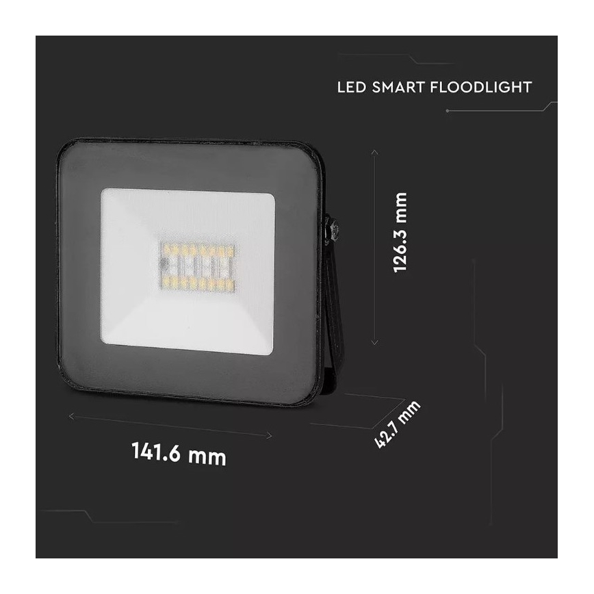 LED Έξυπνος ρυθμιζόμενος προβολέας RGB LED/20W/230V IP65 μαύρο