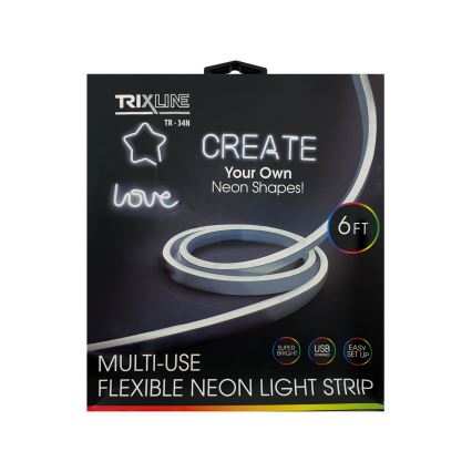 LED Εύκαμπτη ταινία NEON LED/5V USB 1,8 m λευκό