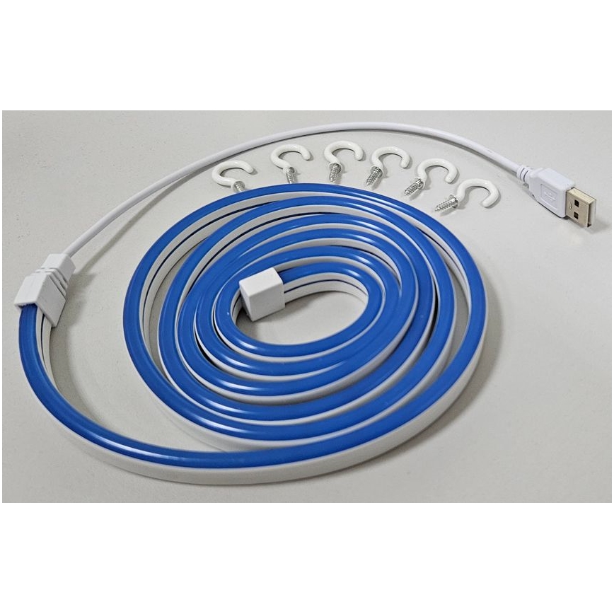 LED Εύκαμπτη ταινία NEON LED/5V USB 1,8 m μπλε